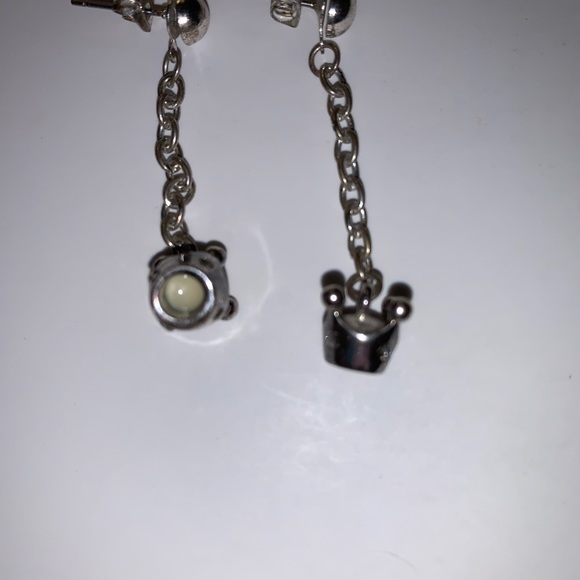 Dangly Royal Princess Tiara Crown Earrings - Picture 5 of 6